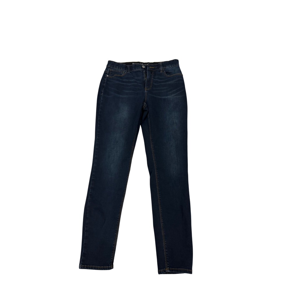 White House Black Market Skinny Jeans Dark Wash Denim Size 10R Mid‎ Rise Stretch